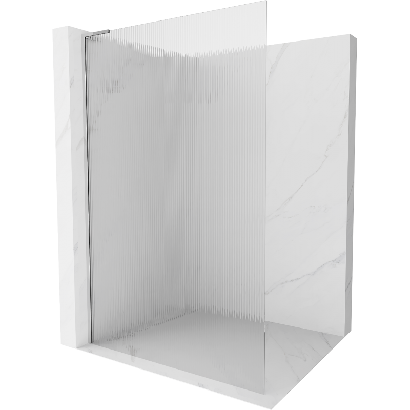 Mexen Kioto L sprchová stěna Walk-in 100 x 200 cm, pruhy, chrom - 800-100-103-01-09
