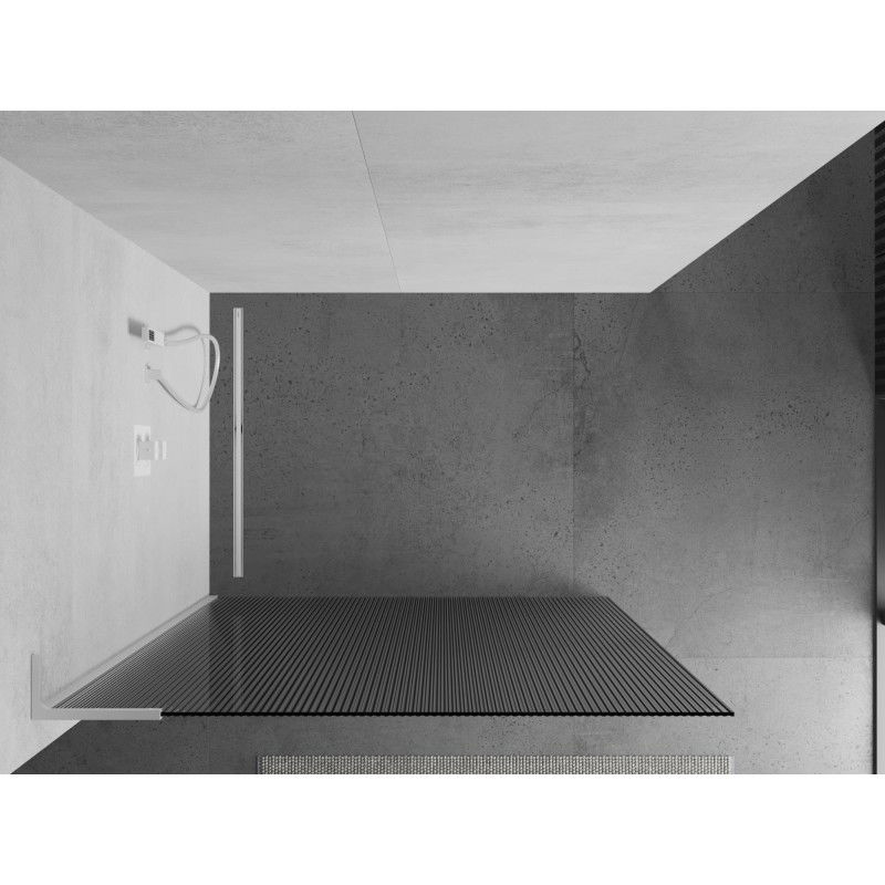 Mexen Kioto L sprchová stěna Walk-in 80 x 200 cm, pruhy, bílá - 800-080-103-20-09