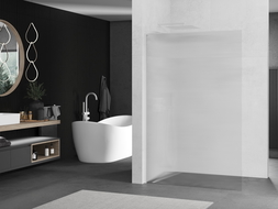 Mexen Kioto L sprchová stěna Walk-in 120 x 200 cm, proužky, bílá - 800-120-103-20-09