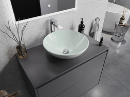 Mexen Mira skleněné umyvadlo na desku 42 x 42 cm, bílá - 24124230