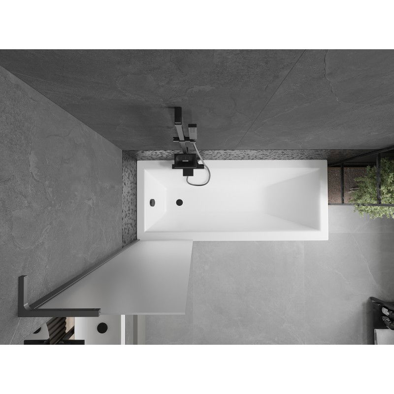 Mexen Next L vanová zástěna 1-křídlová 50 x 150 cm, matná, gun metal - 895-050-000-03-30-95