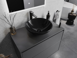 Mexen Mira skleněné umyvadlo na desku 42 x 42 cm, černé - 24124270