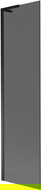 Mexen Next L vanová zástěna 1-křídlová 50 x 150 cm, grafit, černá - 895-050-000-03-40-70
