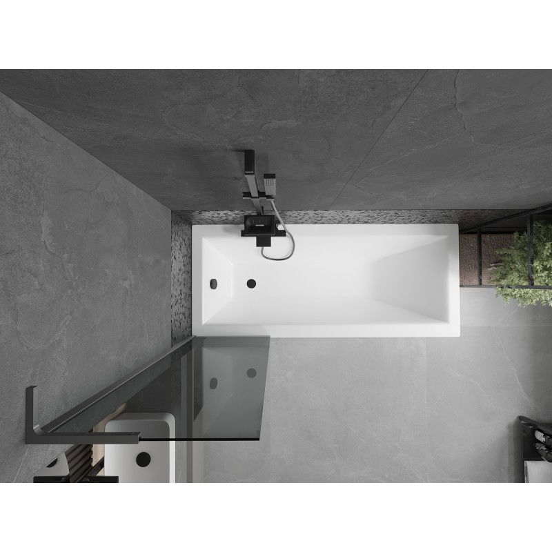 Mexen Next L vanová zástěna 1-křídlová 50 x 150 cm, grafit, gun metal - 895-050-000-03-40-95