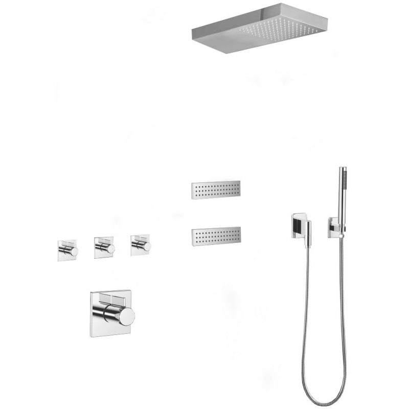 Mexen Fall sprchová sada podomítková, chrom - 7602-04-00