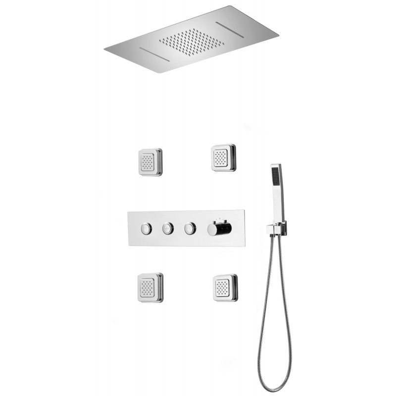 Mexen Soler podomítková sprchová sada, chrom - 7601-04-00