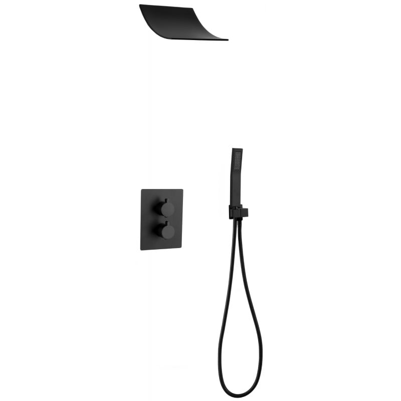 Mexen Salto Podomítková sprchová sada, černá - 7604-02-70