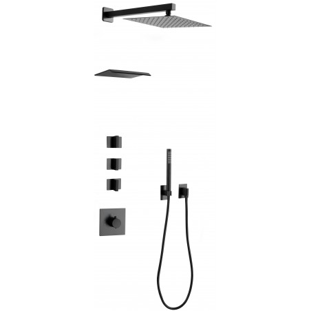 Mexen Boka sada sprchová podomítková, černá - 7603-03-70