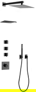 Mexen Boka sada sprchová podomítková, černá - 7603-03-70