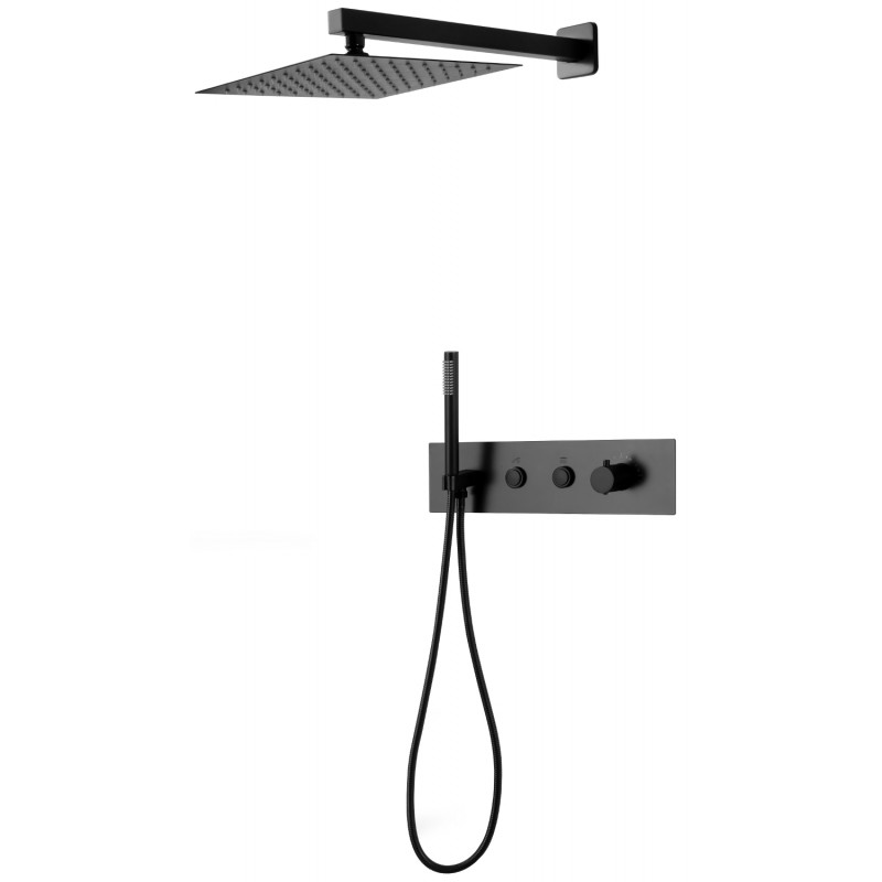Mexen Azul podomítková sprchová sada, černá - 7629-03-70