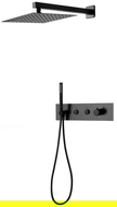 Mexen Azul podomítková sprchová sada, černá - 7629-03-70