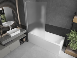 Mexen Next L vanová zástěna 1-křídlová 100 x 150 cm, mat, bílá - 895-100-000-03-30-20