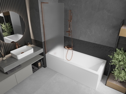 Mexen Next L vanová zástěna 1-křídlová 70 x 150 cm, mat, růžové zlato - 895-070-000-03-30-60