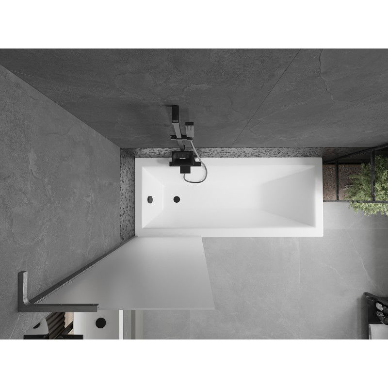 Mexen Next L vanová zástěna 1-křídlová 60 x 150 cm, matná, gun gray kartáčovaný - 895-060-000-03-30-66