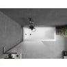 Mexen Next L vanová zástěna 1-křídlá 90 x 150 cm, matná, kartáčovaná tmavě šedá - 895-090-000-03-30-66