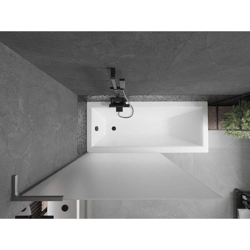 Mexen Next L vanová zástěna 1-křídlová 100 x 150 cm, mražená, leštěná gun gray - 895-100-000-03-30-66