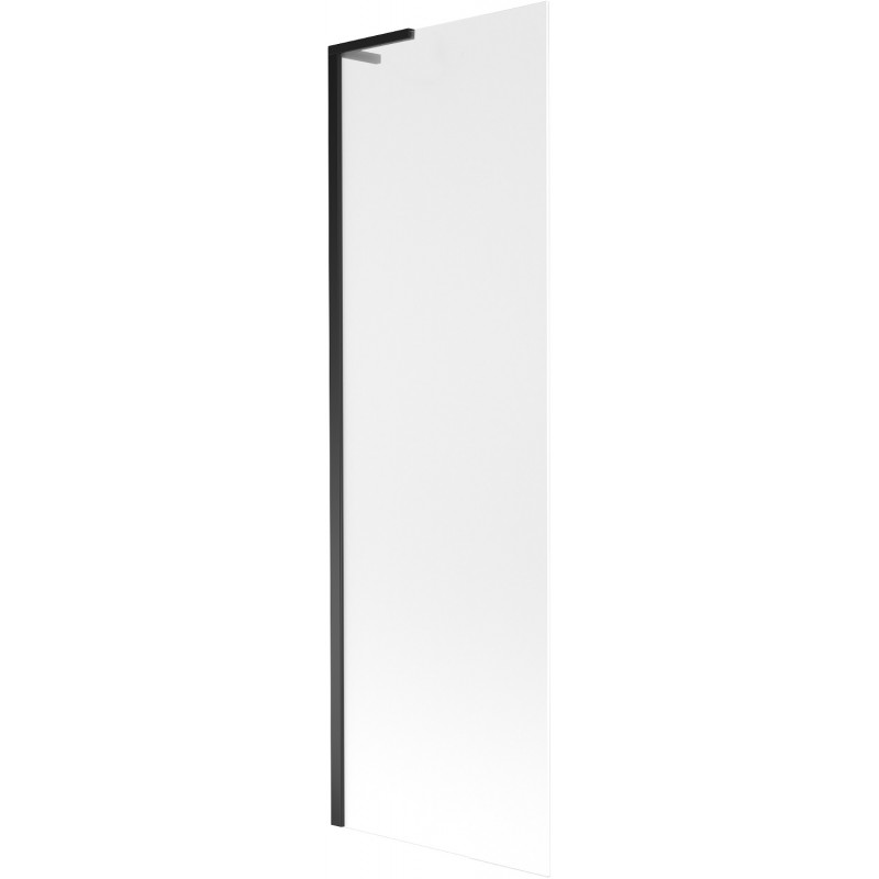 Mexen Next L vanová zástěna 1-křídlová 60 x 150 cm, mléčné sklo, černá - 895-060-000-03-30-70