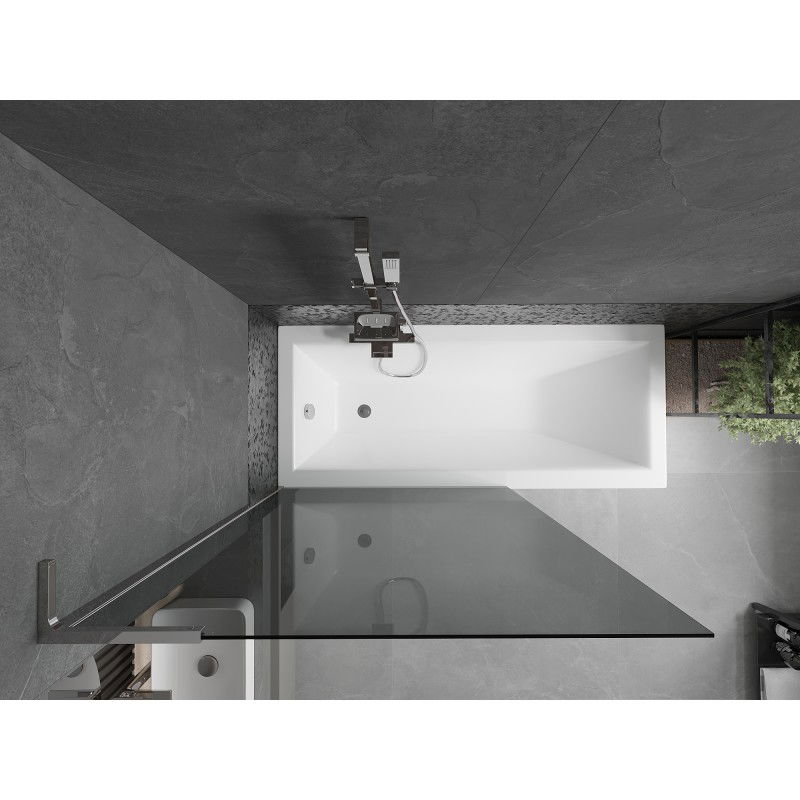 Mexen Next L vanová zástěna jednodílná 100 x 150 cm, grafit, chrom - 895-100-000-03-40-01