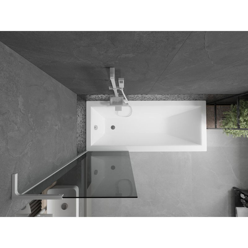 Mexen Next L sprchová zástěna na vanu 1-křídlová 60 x 150 cm, grafit, bílá - 895-060-000-03-40-20