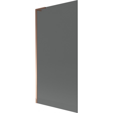 Mexen Next L vanová zástěna 1-křídlová 90 x 150 cm, grafit, růžové zlato - 895-090-000-03-40-60