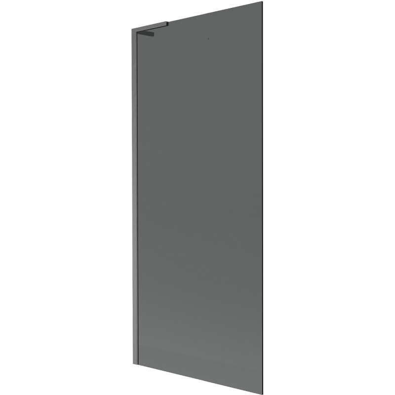 Mexen Next L jednokřídlá vanová zástěna 80 x 150 cm, grafitová, gun gray kartáčovaná - 895-080-000-03-40-66