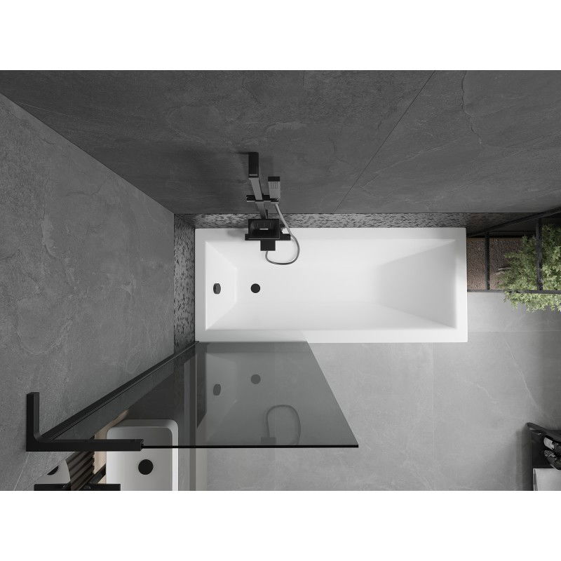 Mexen Next L vanová zástěna 1-křídlová 70 x 150 cm, grafit, černá - 895-070-000-03-40-70