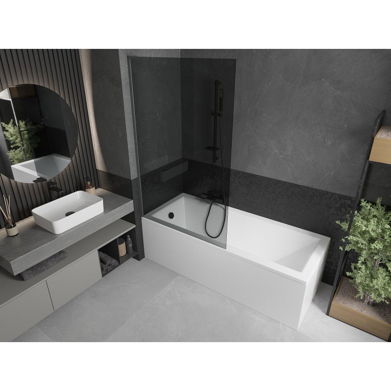 Mexen Next L vanová zástěna 1-křídlová 100 x 150 cm, grafit, gun metal - 895-100-000-03-40-95