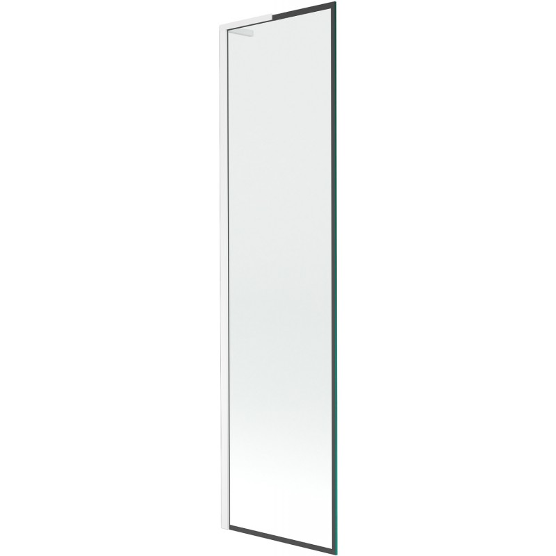 Mexen Next L vanová zástěna 1-křídlová 50 x 150 cm, černý rám, bílá - 895-050-000-03-70-20