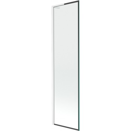 Mexen Next L vanová zástěna 1-křídlová 50 x 150 cm, černý rám, bílá - 895-050-000-03-70-20