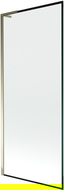 Mexen Next L vanová zástěna 1-křídlová 80 x 150 cm, černý rám, zlatý - 895-080-000-03-70-50