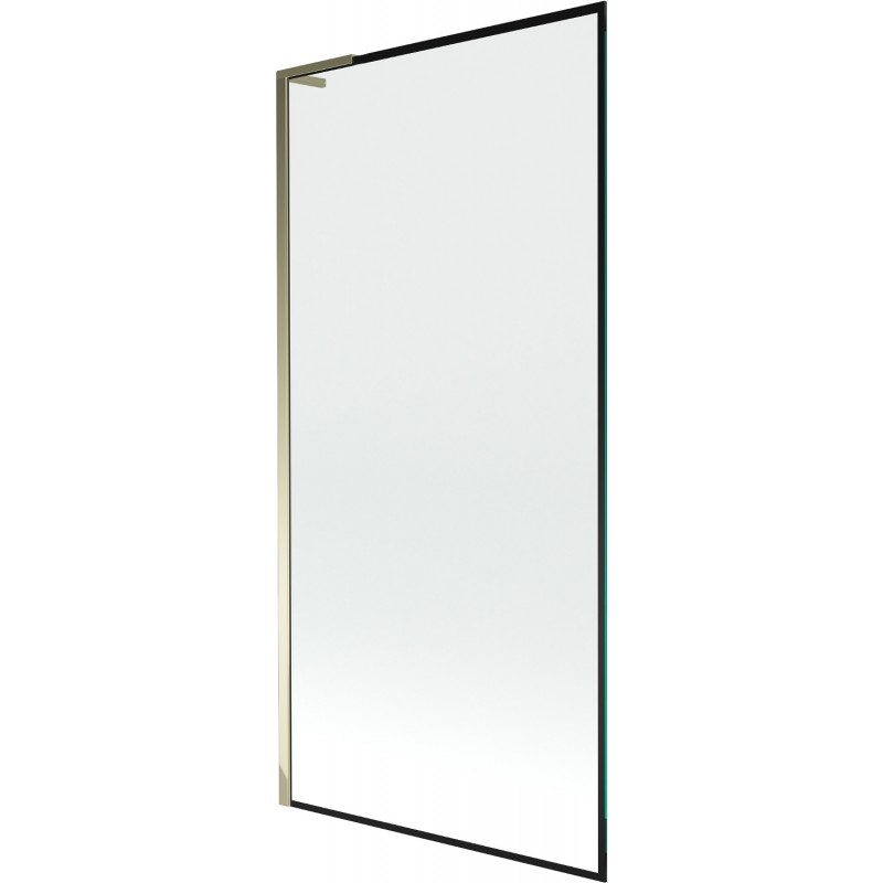 Mexen Next L vanová zástěna 1-křídlová 90 x 150 cm, černý rám, zlatý - 895-090-000-03-70-50