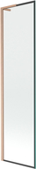 Mexen Next L vanová zástěna 1-křídlová 50 x 150 cm, černý rám, kartáčovaná měď - 895-050-000-03-70-65