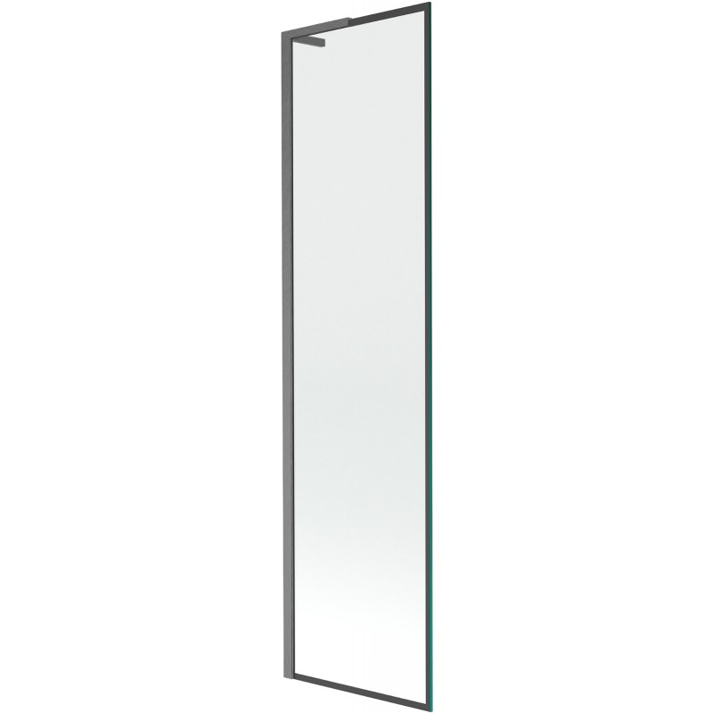 Mexen Next L vanová zástěna 1křídlová 50 x 150 cm, černý rám, gun gray kartáčovaný - 895-050-000-03-70-66