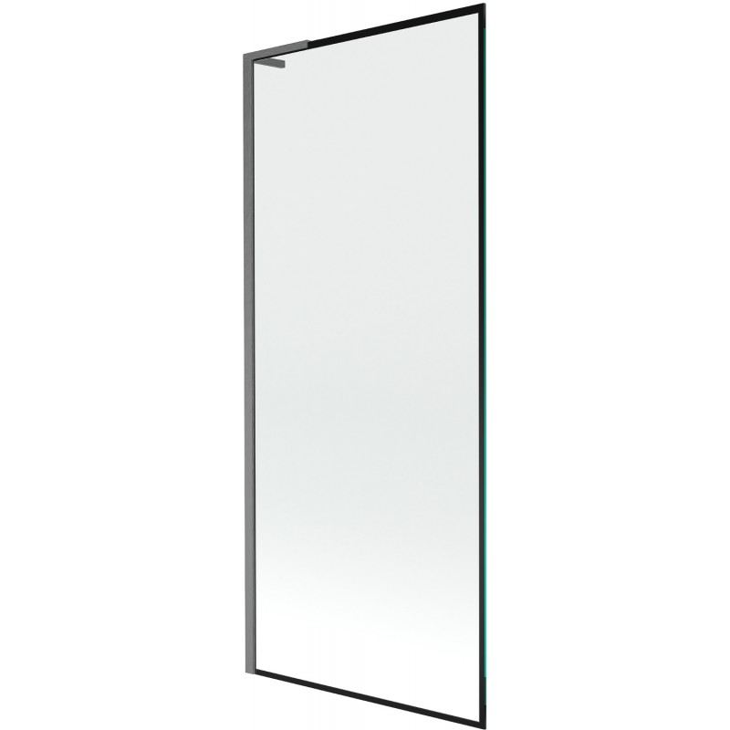 Mexen Next L vanová zástěna 1-křídlová 80 x 150 cm, černý rám, gun gray kartáčovaný - 895-080-000-03-70-66