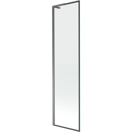 Mexen Next L vanová zástěna 1-křídlová 50 x 150 cm, černý rám, gun metal - 895-050-000-03-70-95