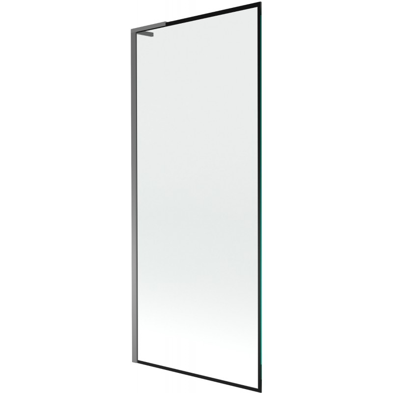 Mexen Next L vanová zástěna 1-dílná 80 x 150 cm, černý rám, gun metal - 895-080-000-03-70-95