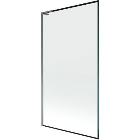 Mexen Next L vanová zástěna 1-křídlová 100 x 150 cm, černý rám, gun metal - 895-100-000-03-70-95