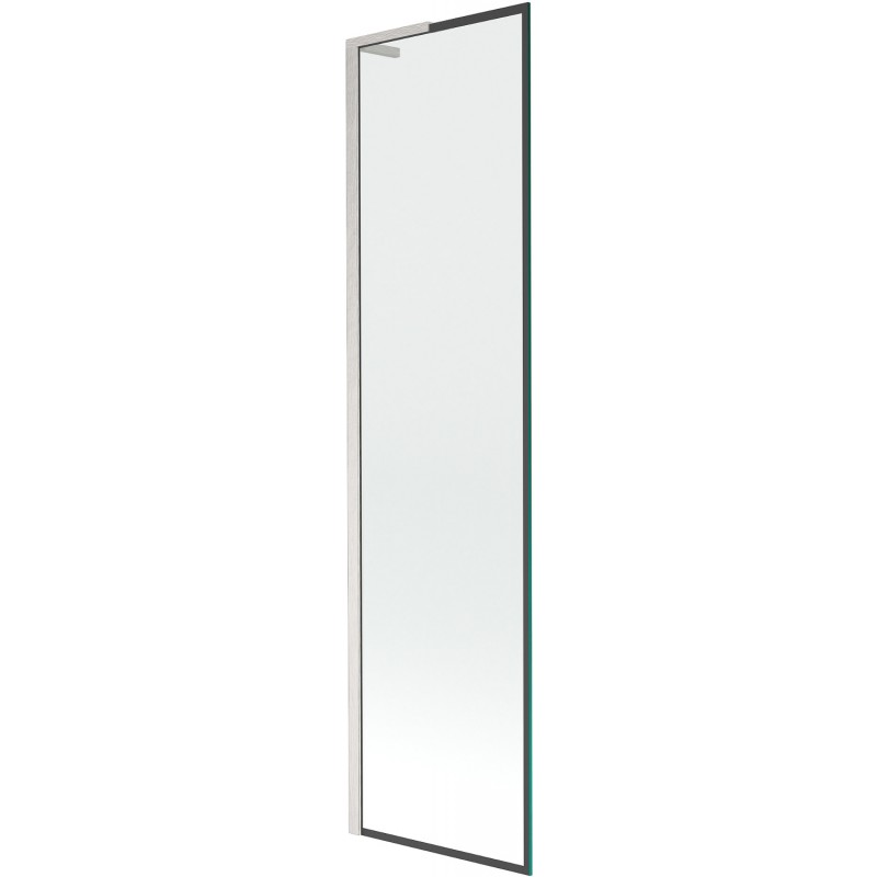 Mexen Next L vanová zástěna 1-křídlová 50 x 150 cm, černý rám, kartáčovaný nikl - 895-050-000-03-70-97