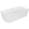 Mexen Mia volně stojící rohová vana pravá 150 x 75 cm, bílá, přepad chrom - 52691507500P-01