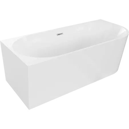 Mexen Mia volně stojící rohová levá vana 170 x 80 cm, bílá, přepad chrom - 52691708000L-01