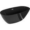 Mexen Eris volně stojící vana 170 x 80 cm, černá, přepad chrom - 53441708070-01