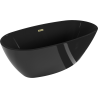 Mexen Eris volně stojící vana 170 x 80 cm, černá, přeliv zlatý - 53441708070-50