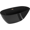 Mexen Eris volně stojící vana 170 x 80 cm, černá, přeliv kartáčovaná měď - 53441708070-65