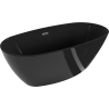 Mexen Eris volně stojící vana 170 x 80 cm, černá, přepad gun gray kartáčovaný - 53441708070-66