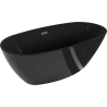 Mexen Eris volně stojící vana 170 x 80 cm, černá, přepad kartáčovaná gun gray - 53441708070-66