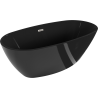 Mexen Eris volně stojící vana 170 x 80 cm, černá, přepad kartáčovaný nikl - 53441708070-97