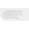 Mexen Mia volně stojící rohová vana pravá 180 x 80 cm, bílá, přepad bílý - 52691808000P-20