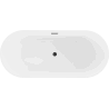 Mexen Flavia volně stojící vana 160 x 75 cm, bílá, černý přeliv - 54031608000-70