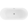 Mexen Flavia volně stojící vana 170 x 75 cm, bílá, přepad gun metal - 54031708000-95