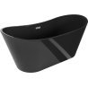 Mexen Montana volně stojící vana 170 x 80 cm, černá, chromový přepad - 52011708070-01
